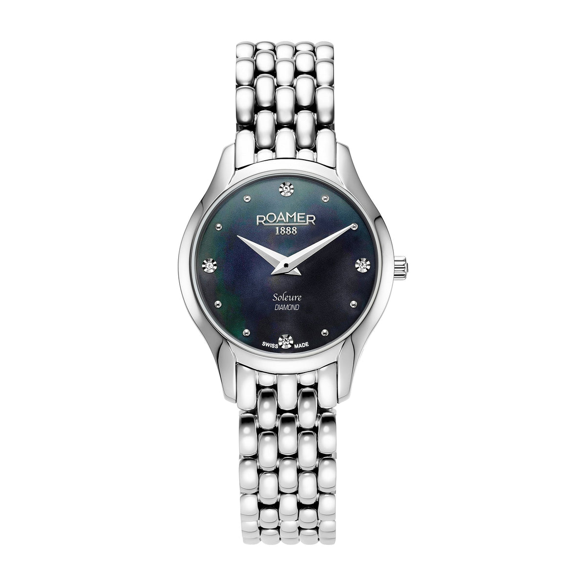 Roamer Women's Soleure Diamond Quartz Stainless Steel Watch 547857 41 85 50 - Nizam Watch House