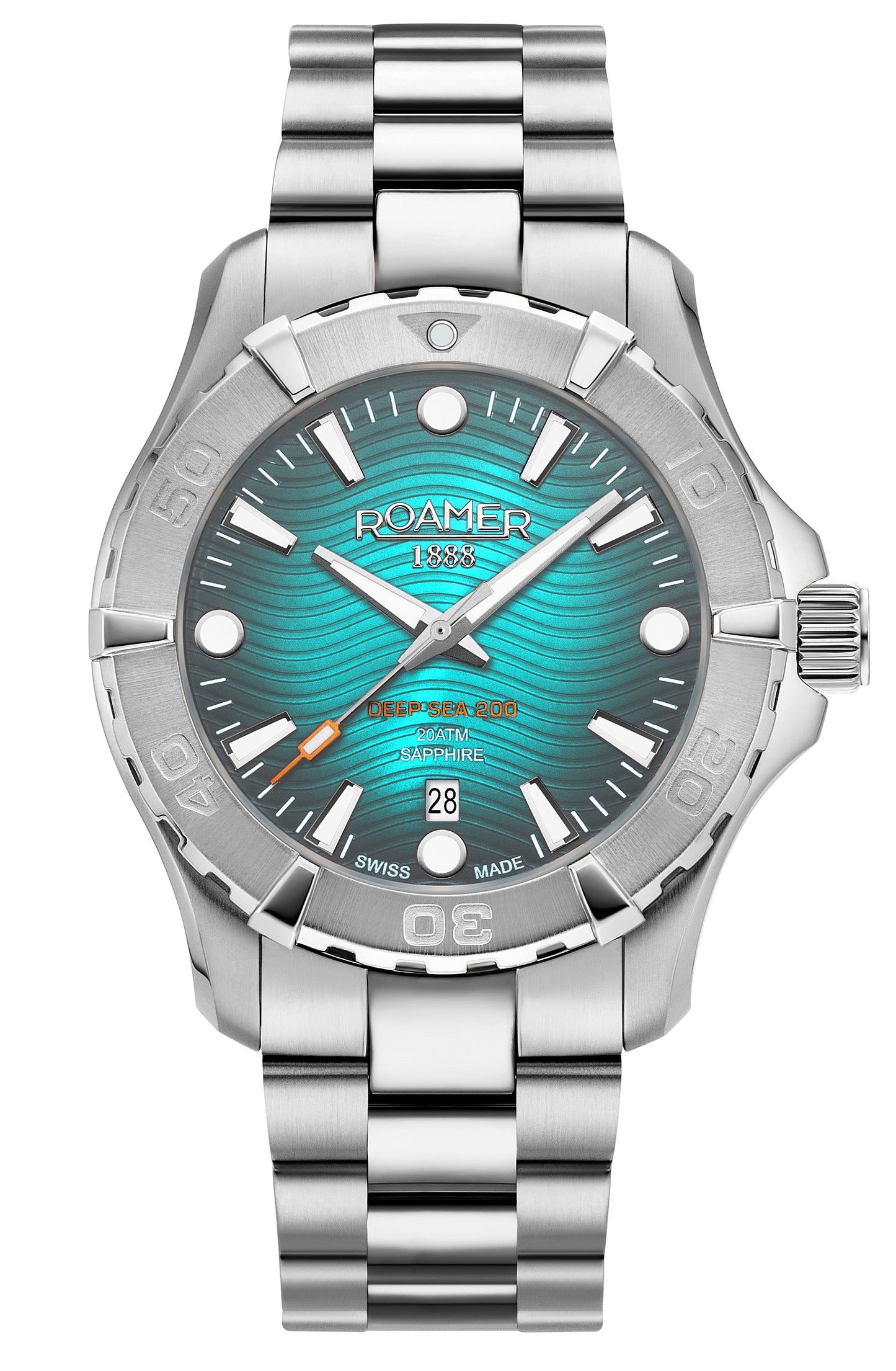 Roamer - 860833 41 05 70 - Deep Sea 200 Stainless Steel Watch For Men's
