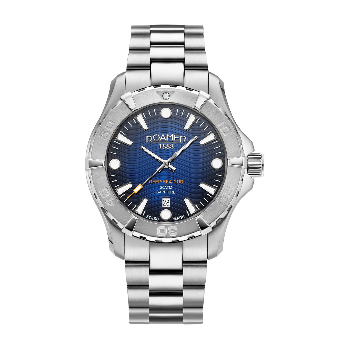 Roamer Men's Deep Sea 200 Stainless Steel Watch 860833 41 45 70 - Nizam Watch House