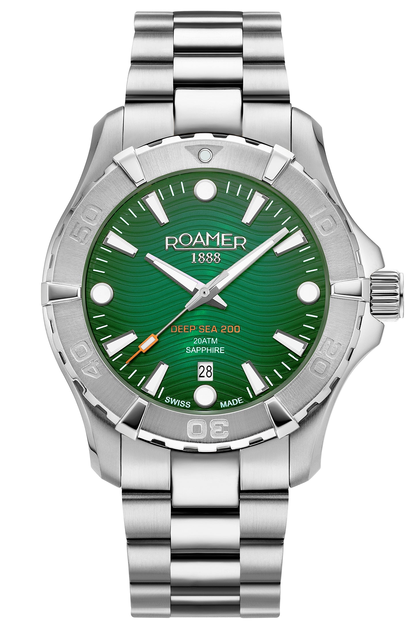 Roamer - 860833 41 75 71 - Deep Sea 200 Stainless Steel Watch For Men's