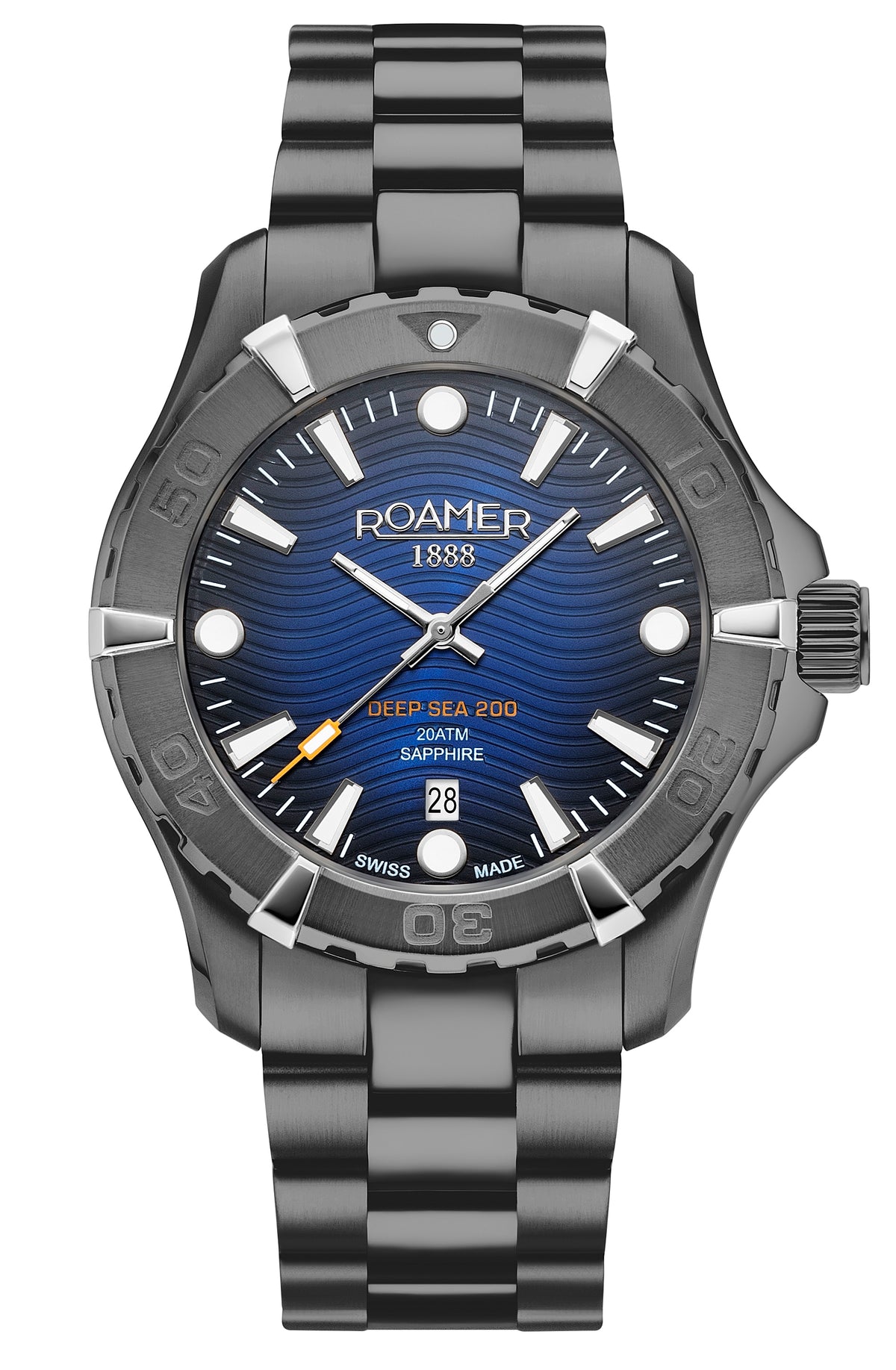 Roamer Men's Deep Sea 200 Stainless Steel Watch 860833 44 45 70
