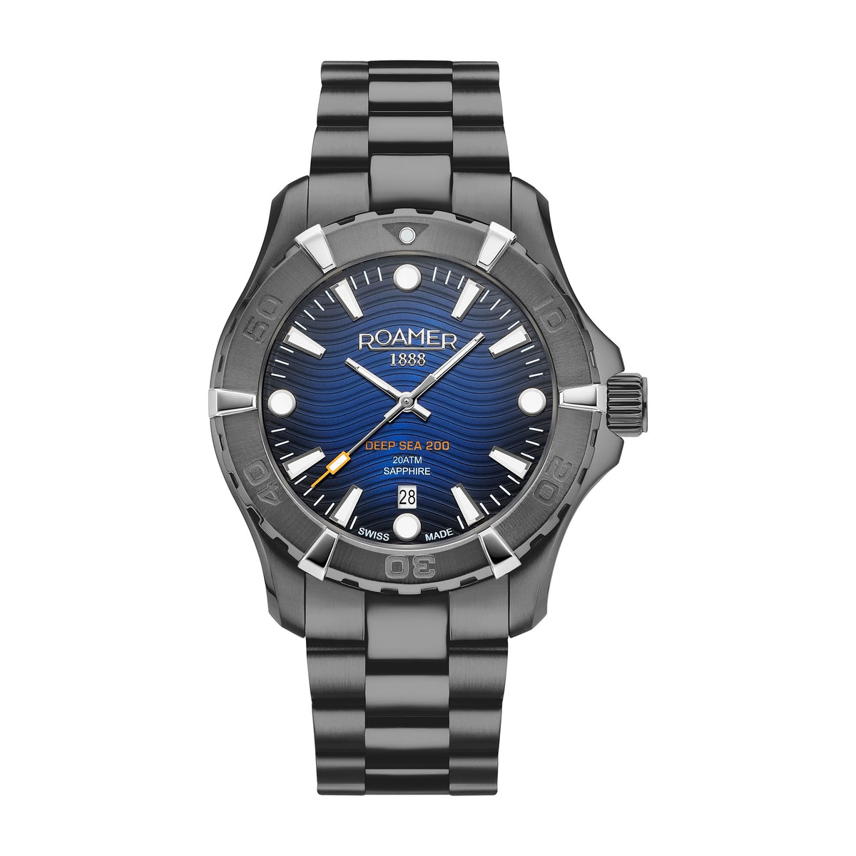 Roamer Men's Deep Sea 200 Stainless Steel Watch 860833 44 45 70 - Nizam Watch House