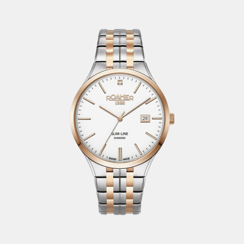 Roamer -864833 49 25 50 - SLIM LINE Diamond Quartz Watch for Men's - Nizam Watch House