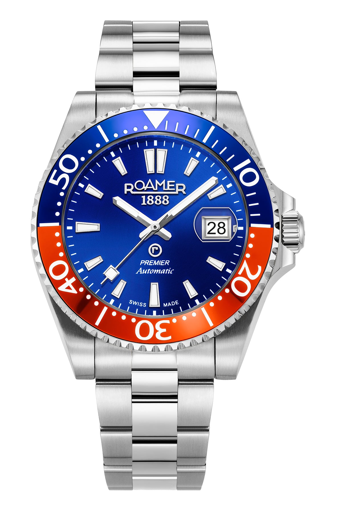 Roamer Men's Premier Automatic Stainless Steel Watch 986983 41 45 20
