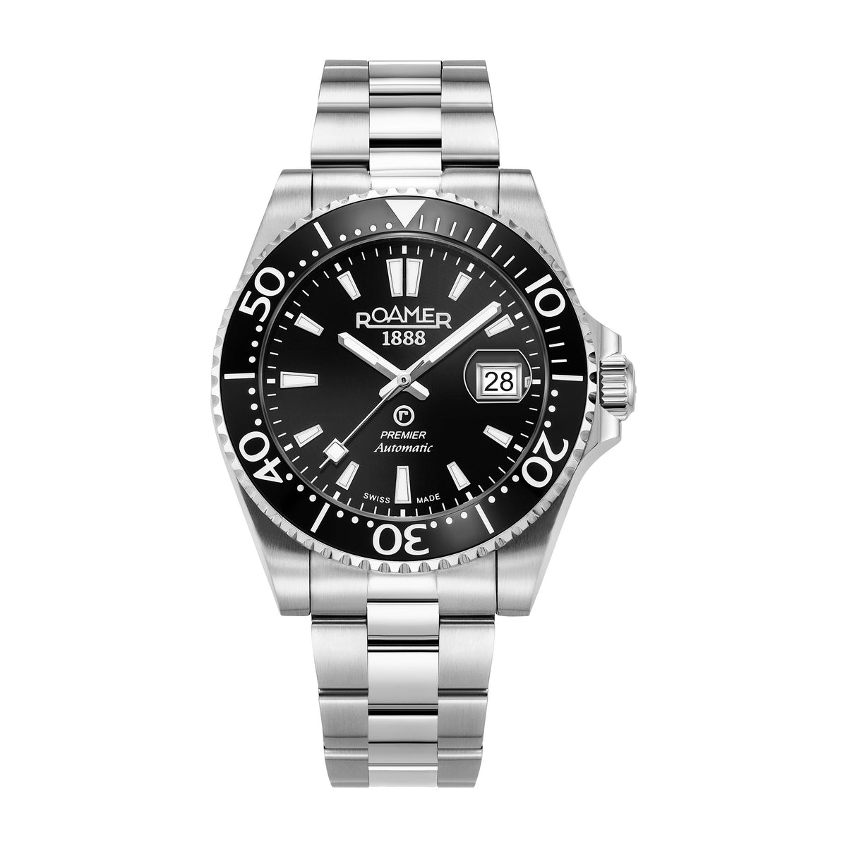 Roamer Men's Premier Automatic Stainless Steel Watch 986983 41 85 20 - Nizam Watch House