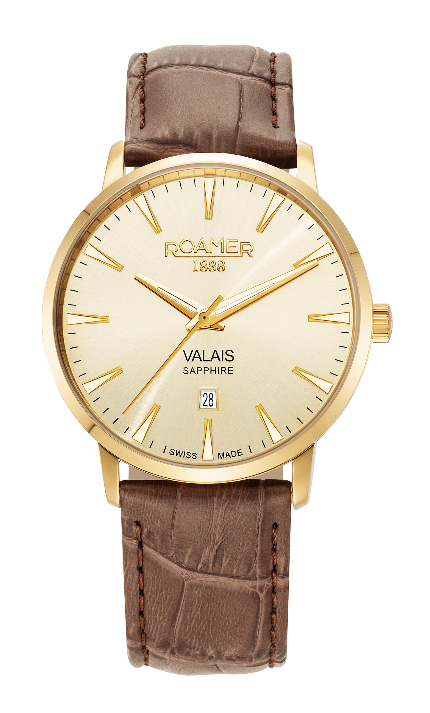 Roamer -988833 48 35 05 - VALAIS Leather Straps Quartz Watch Set for Men's