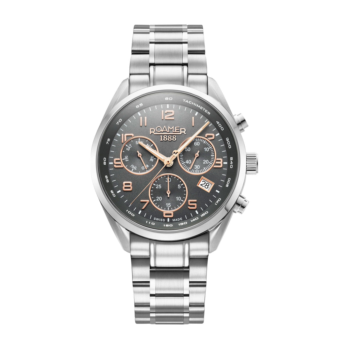 Roamer - 993819 41 54 20 - PRO CHRON Stainless Steel Watch For Men's - Nizam Watch House