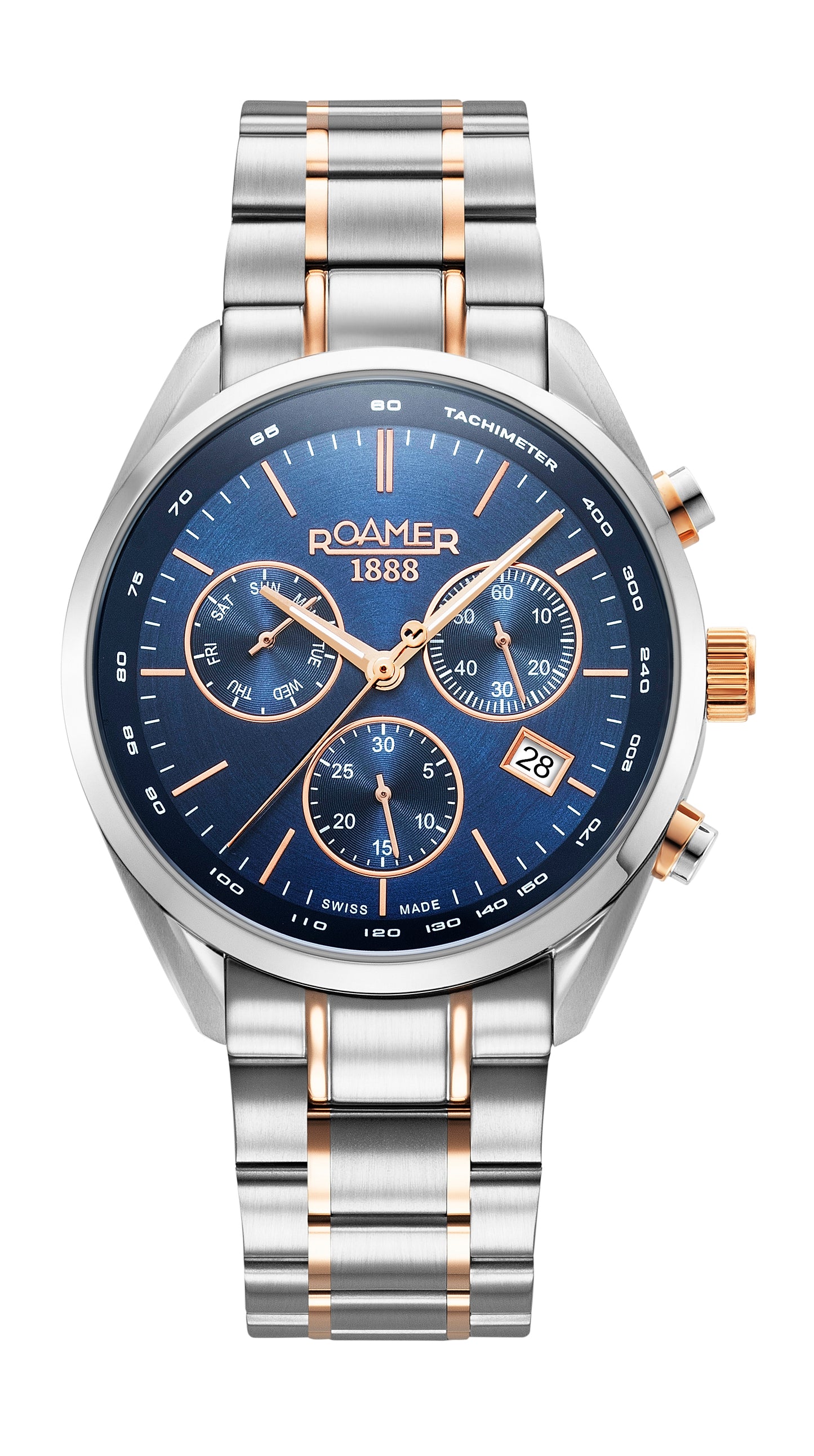 Roamer - 993819 47 45 20 - PRO CHRON Stainless Steel Watch For Men's