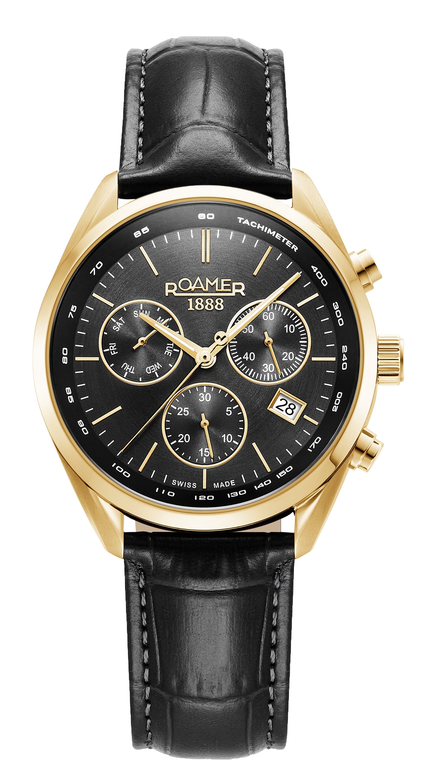 Roamer - 993819 48 85 02 - PRO CHRON Leather Strap Watch For Men's