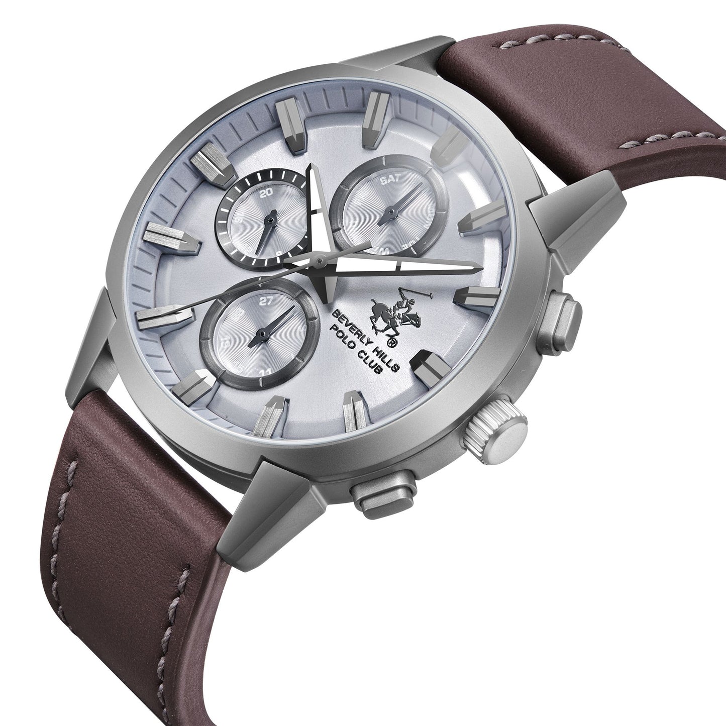 BHPC-BP3666X.042 - Leather Strap Multifunction Watch For Men
