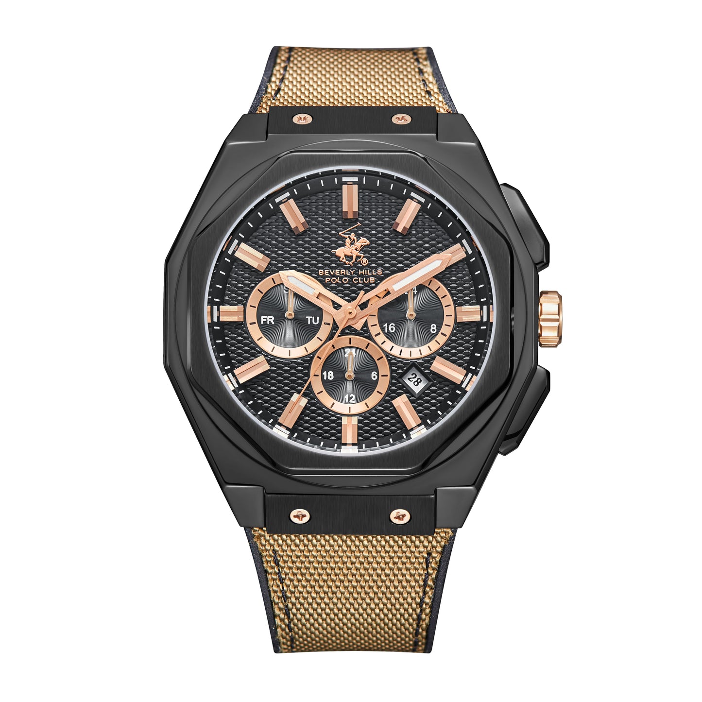BHPC-BP3719X.055 - Leather Strap Multifunction Watch For Men