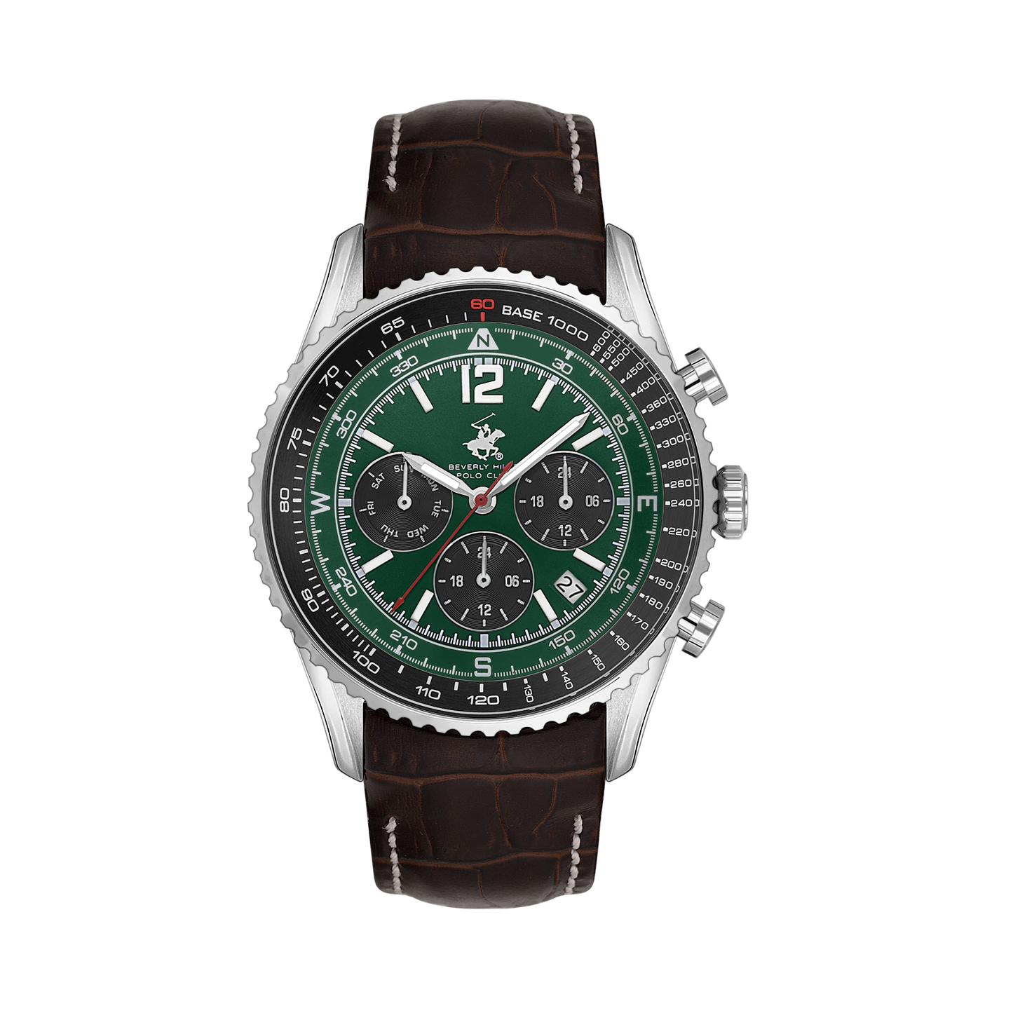 BHPC-BP3723X.372 - Leather Strap Multifunction Watch For Men