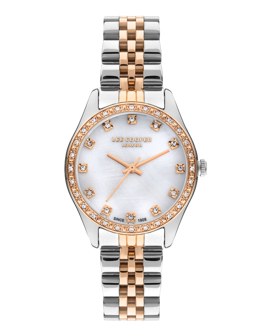 Lee Cooper - LC07818.520 - Women's Super Metal Silver/Rose Gold Watch