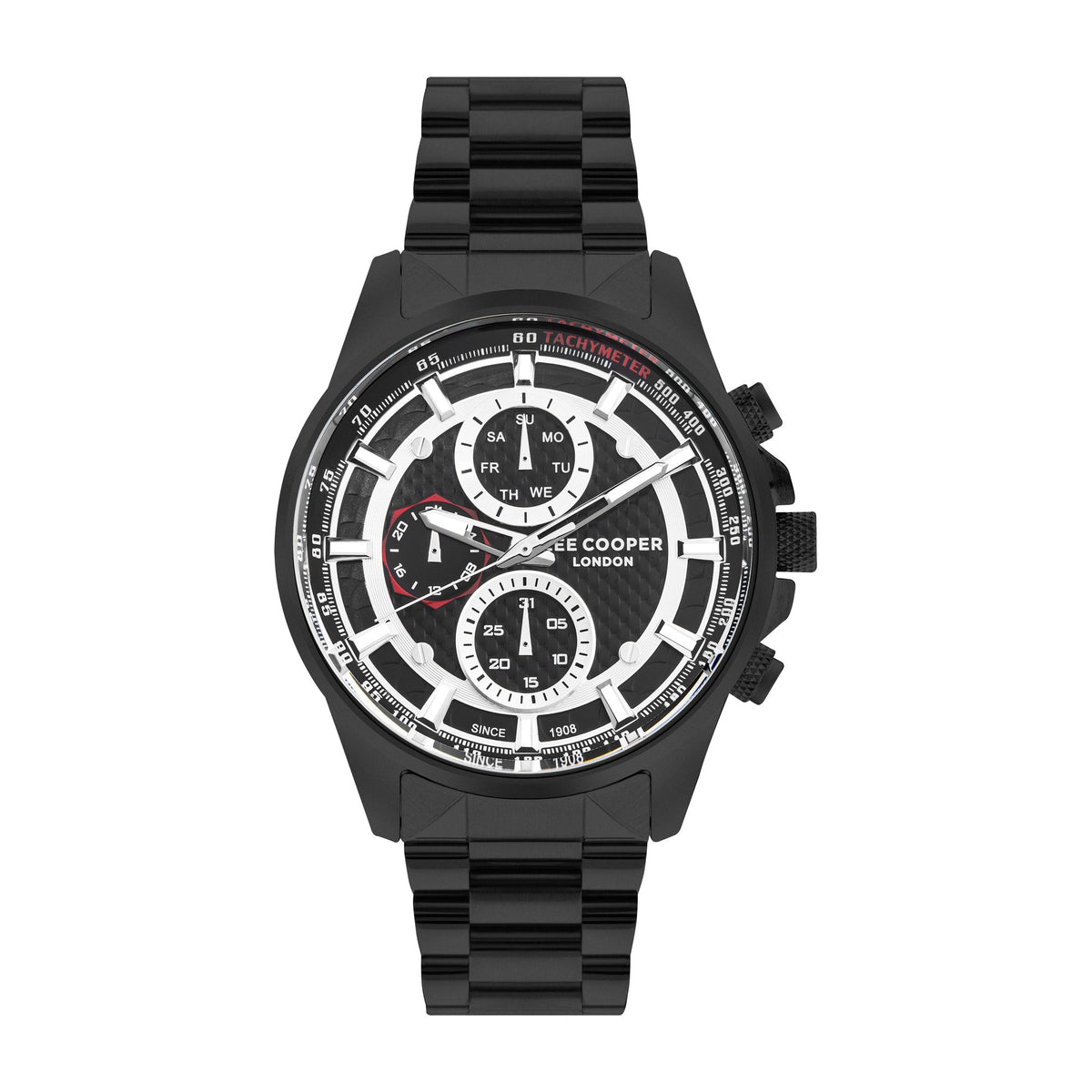 Lee Cooper - LC07852.650 - Men's Super Black Multifunction Watch - Nizam Watch House