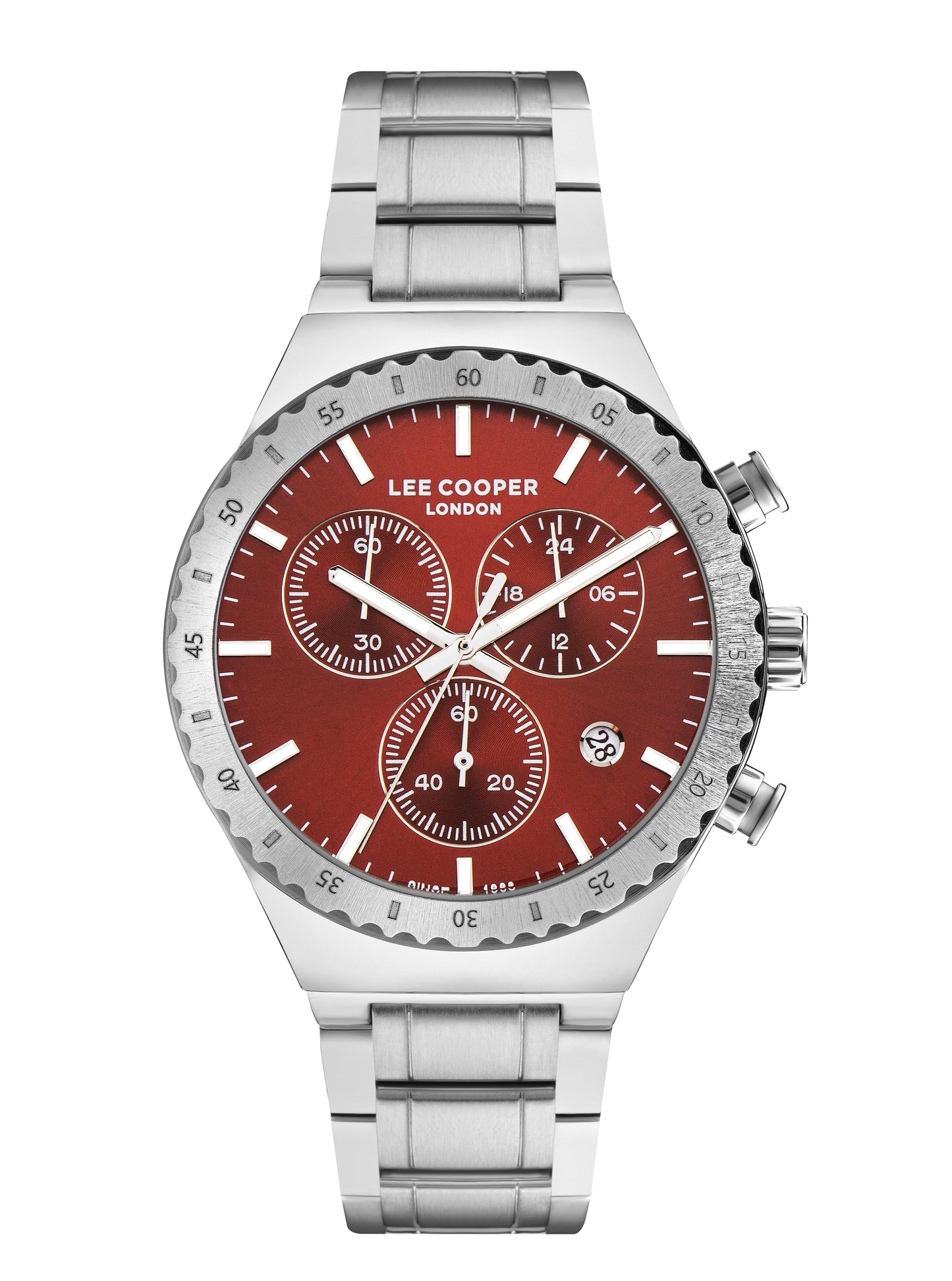 Lee Cooper - LC07853.388 - Men's Super Metal Silver Multifunction Watch