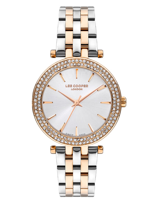 Lee Cooper - LC07864.530 - Women's Super Metal Silver/Rose Gold Watch