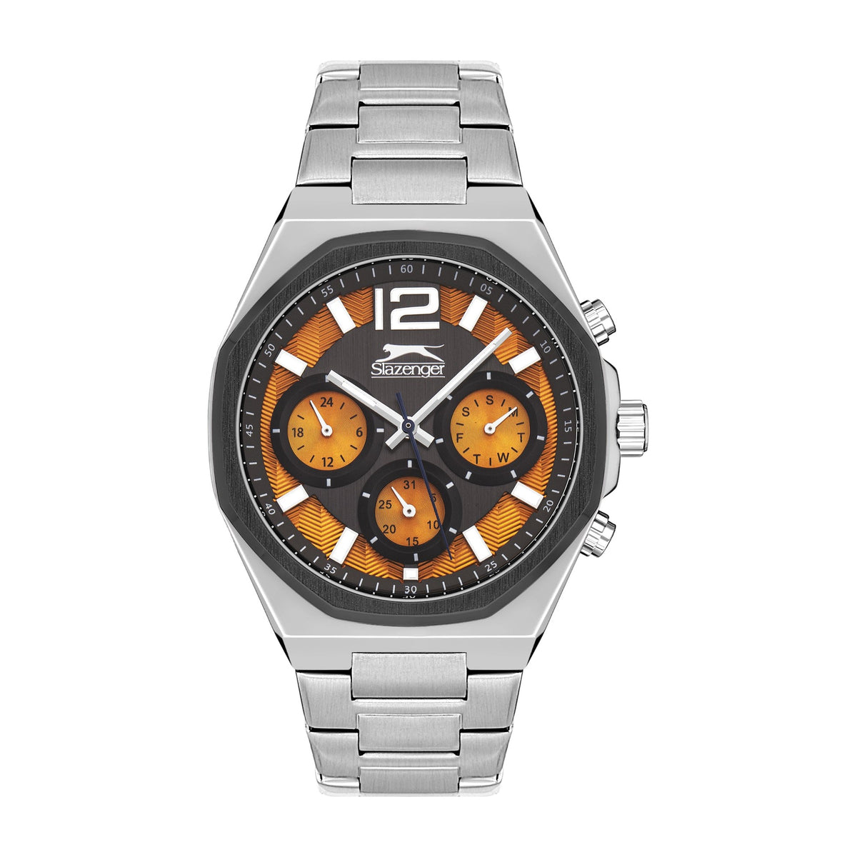 Slazenger - SL.9.2106.2.08 - Quartz Male Band Dial Orange Watch. - Nizam Watch House