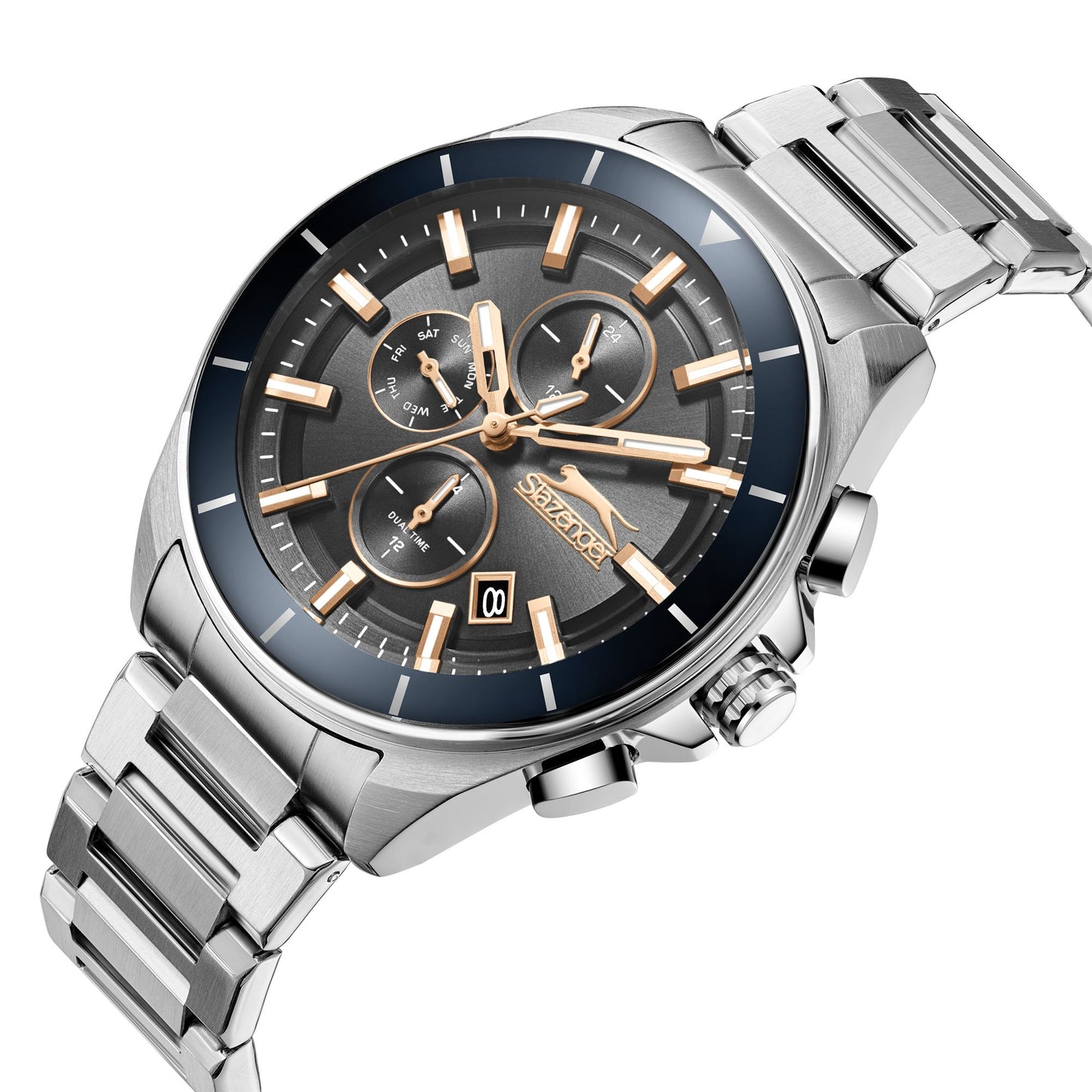 Slazenger - SL.9.2393.2.03 - Stainless Steel Multifunction Watch For Men's