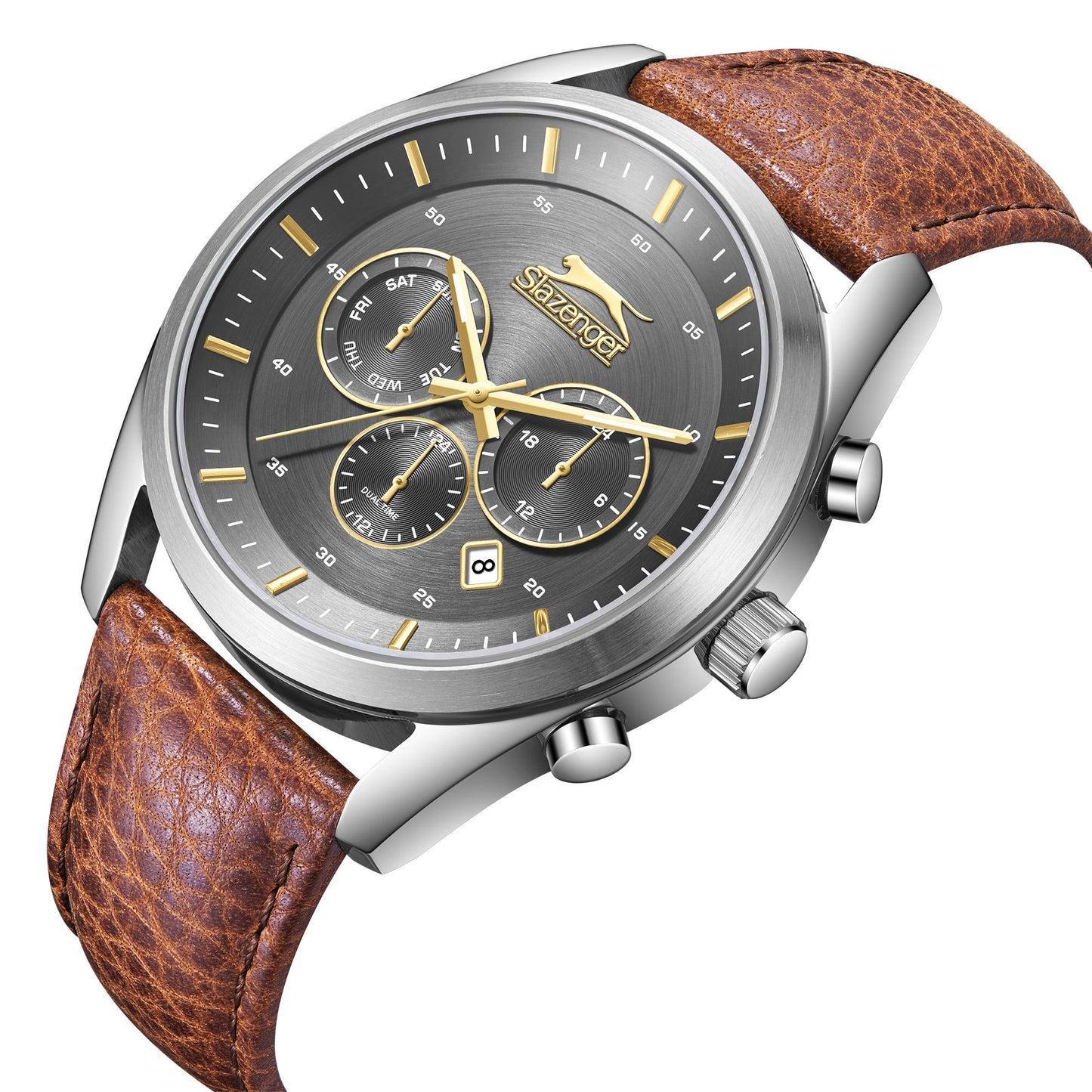 Slazenger - SL.9.2395.2.02 -Quartz Multifunction leather Strap Watch For Men's