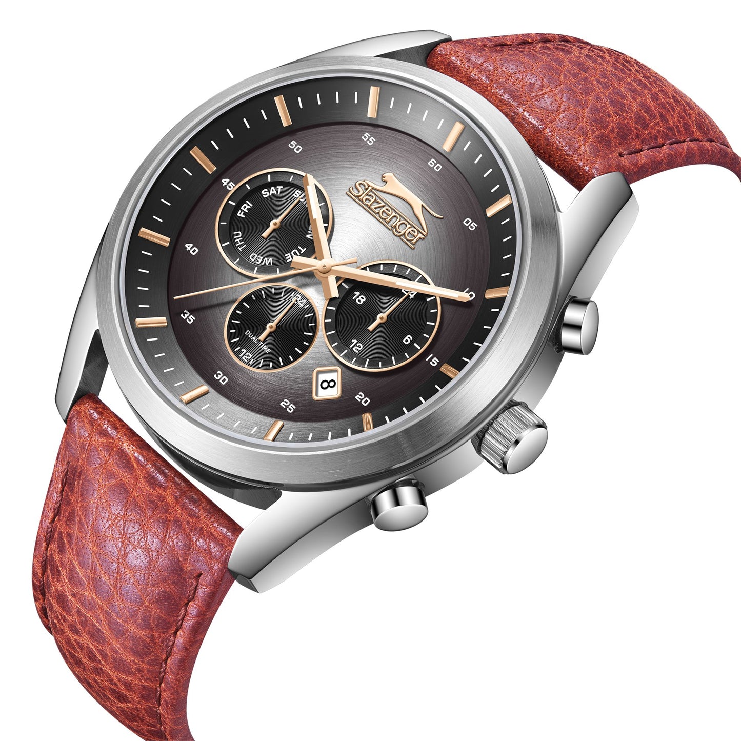Slazenger - SL.9.2395.2.05 -Quartz Multifunction leather Strap Watch For Men's