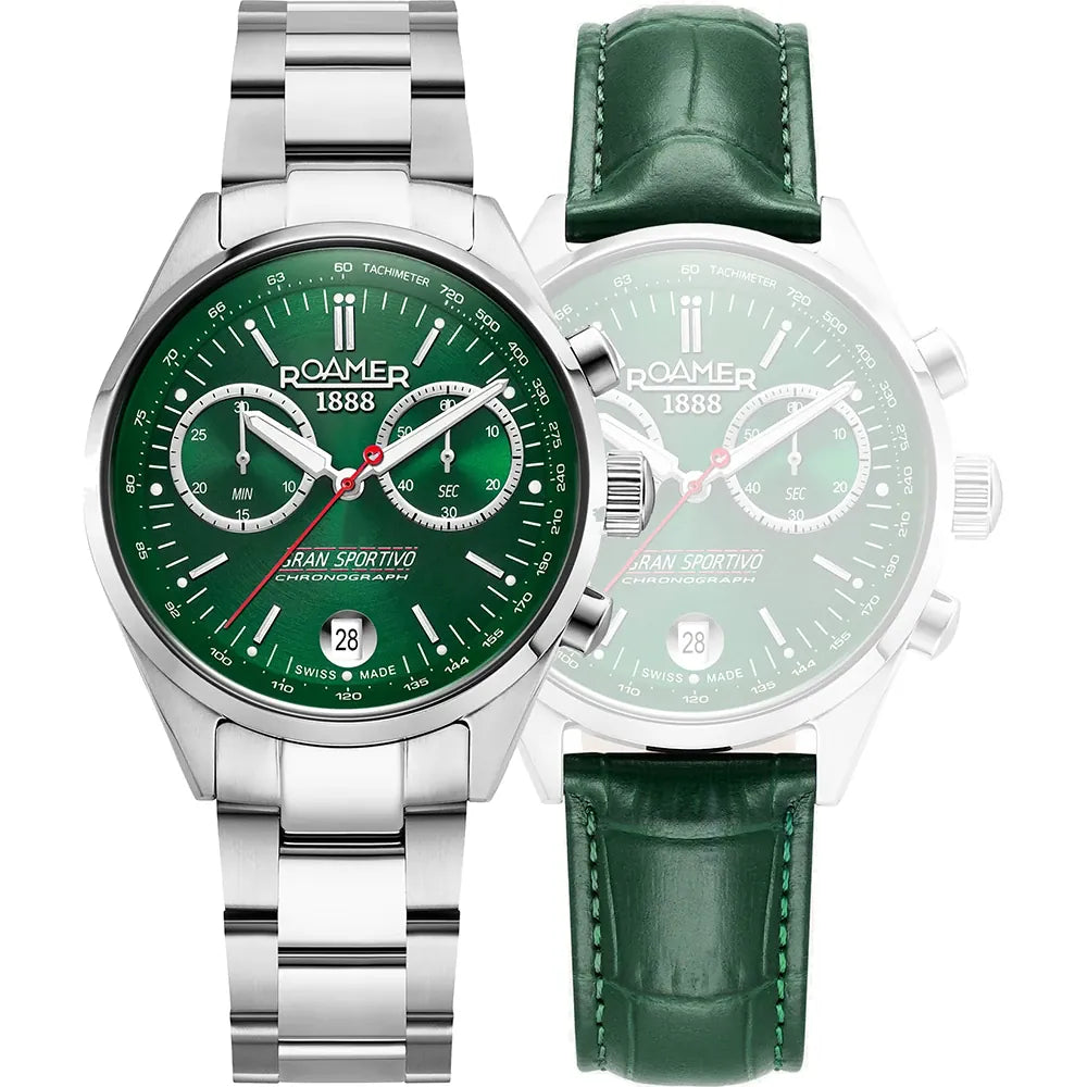 Roamer - 978818 41 75 20 - GRAN SPORTIVO Stainless Steel Watch Set For Men's