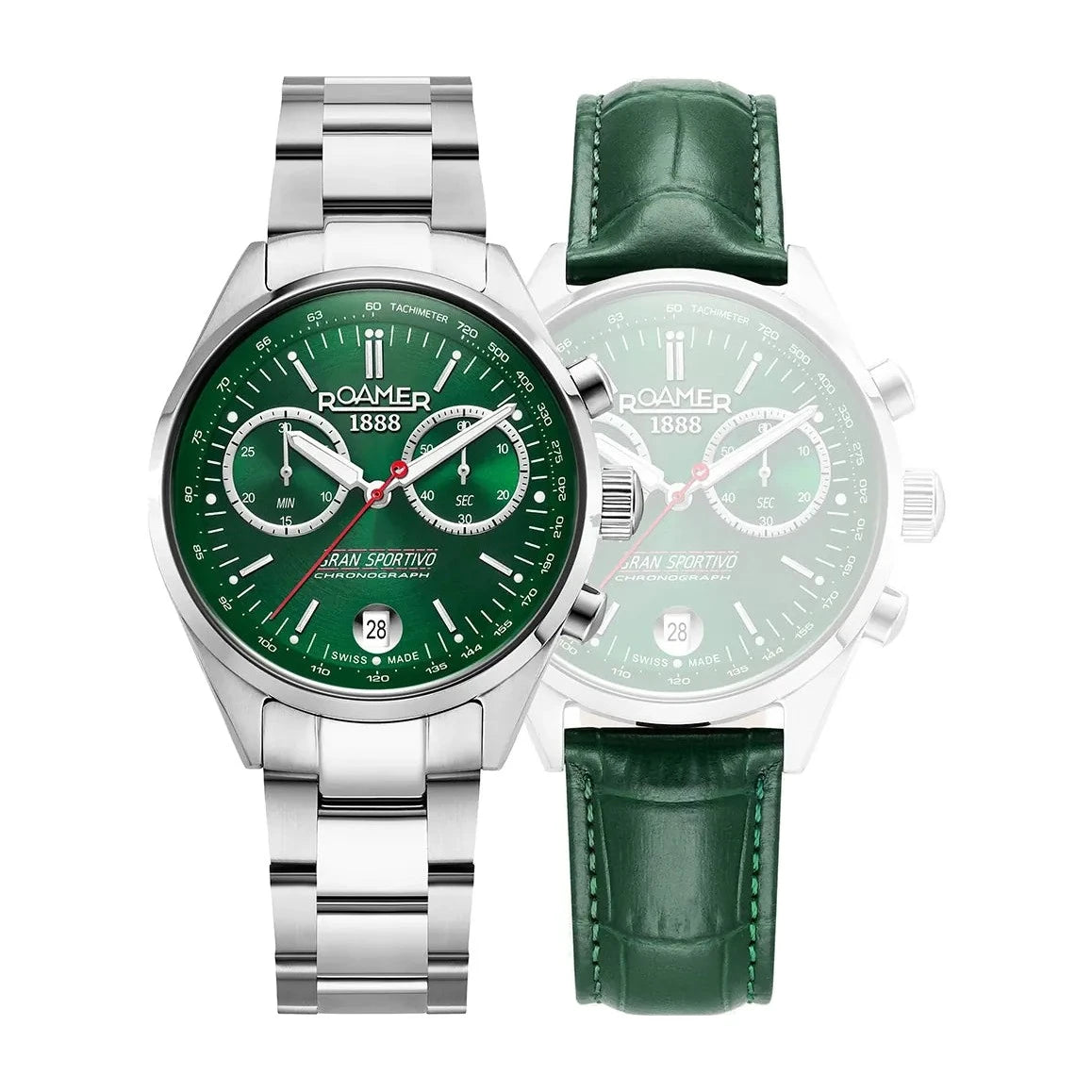 Roamer Men's GRAN Sportivo Stainless Steel Set Watch 978818 41 75 20 - Nizam Watch House