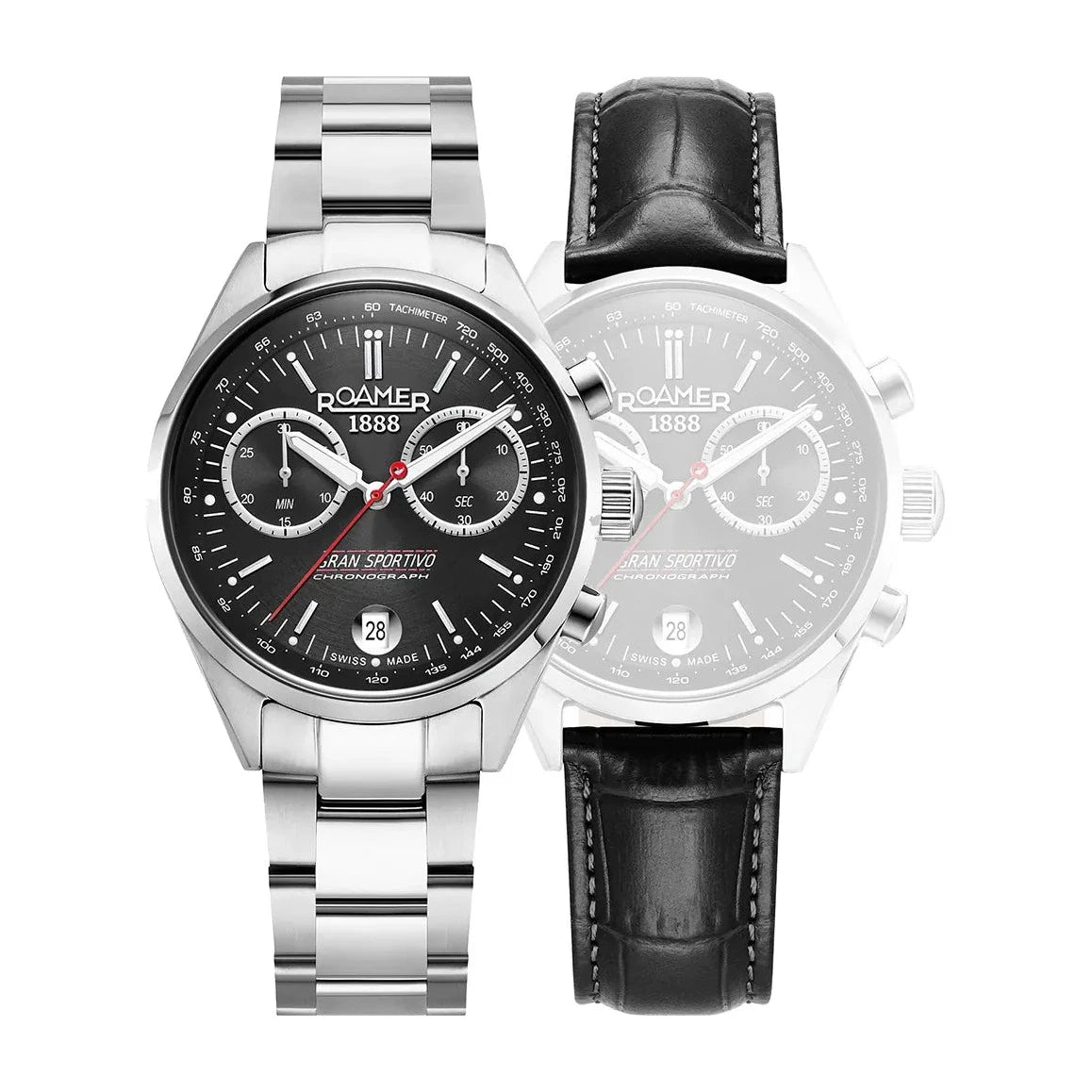 Roamer Men's GRAN Sportivo Stainless Steel Set Watch 978818 41 85 20 - Nizam Watch House