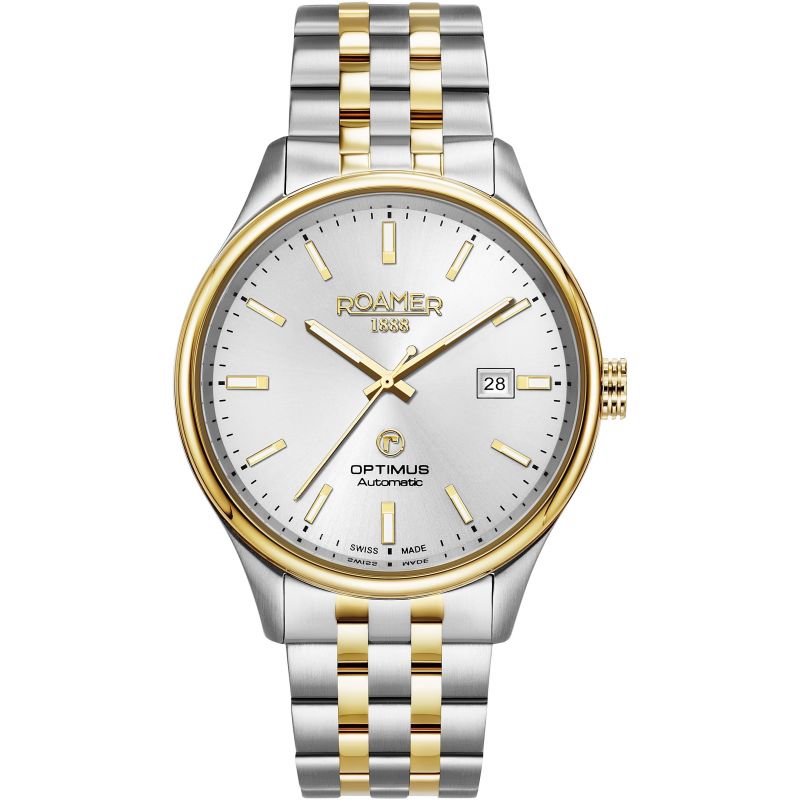 Roamer - 983983 47 15 50 - Optimus Silver Dial Yellow Bracelet Watch - Nizam Watch House