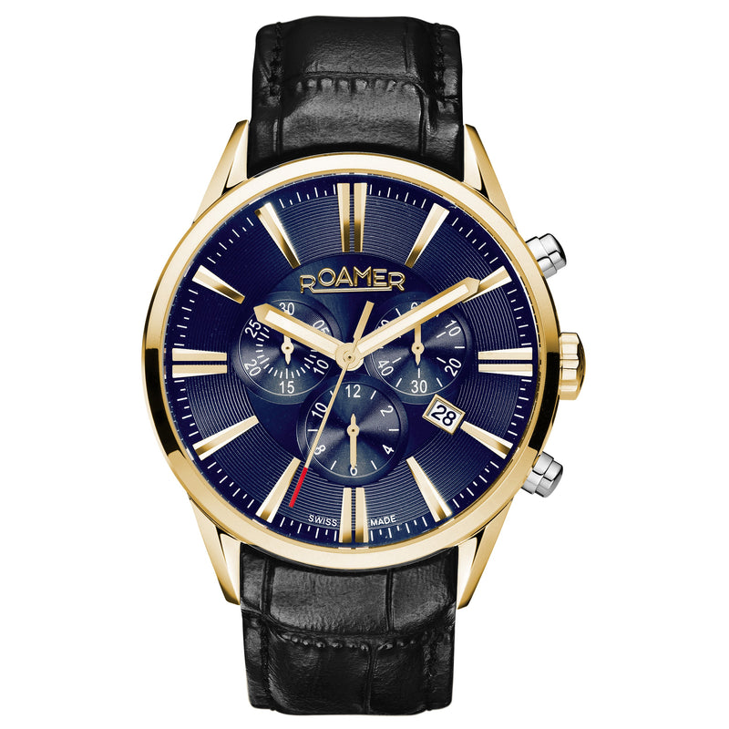 Roamer - 508837 47 85 05 - Superior Chrono Black Leather Strap - Nizam Watch House