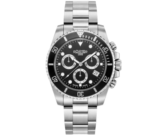 Roamer - 851837 41 55 20 - Deep Sea Chronograph Stainless Steel Watch For Men's