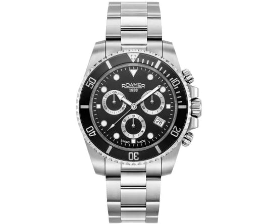 Roamer - 851837 41 55 20 - Deep Sea Chronograph Stainless Steel Watch For Men's