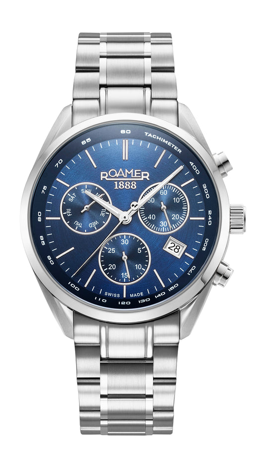 Roamer - 993819 41 45 20 - PRO CHRON Stainless Steel Watch For Men's