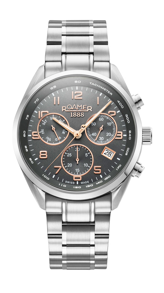 Roamer - 993819 41 54 20 - PRO CHRON Stainless Steel Watch For Men's