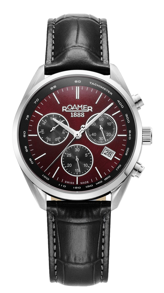 Roamer - 993819 41 65 02 - PRO CHRON Leather Strap Watch For Men's