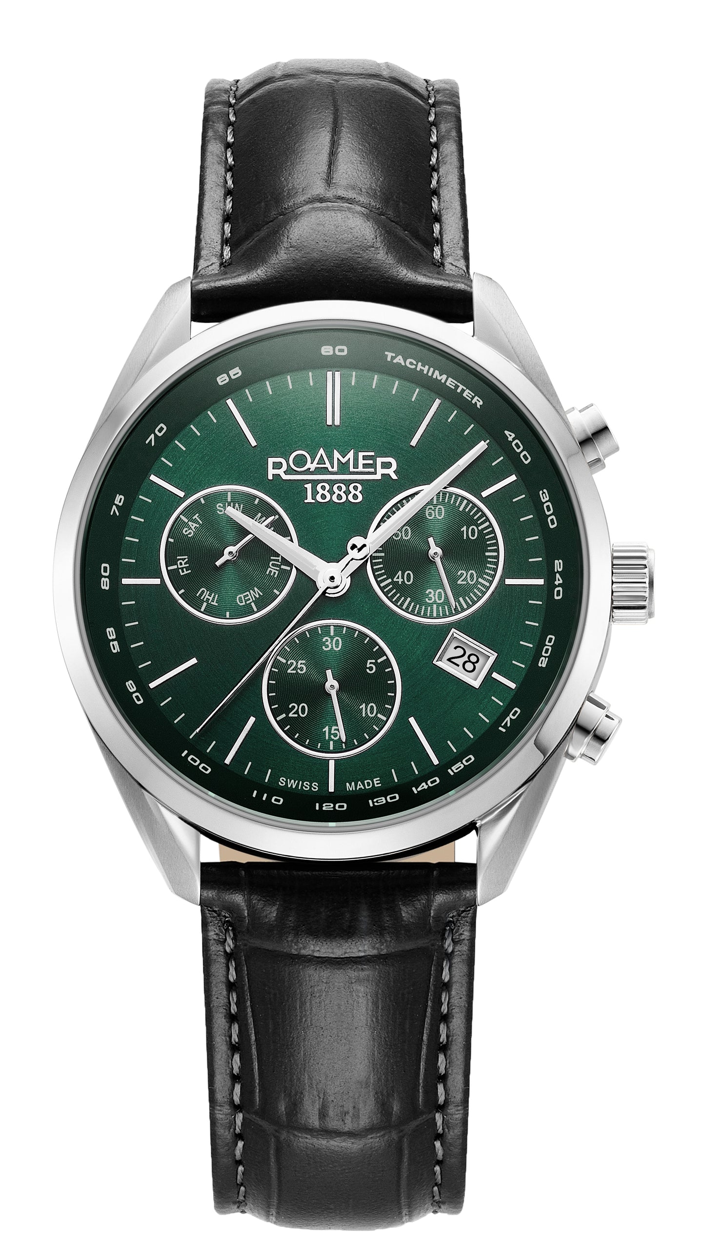 Roamer - 993819 41 75 02 - PRO CHRON Leather Strap Watch For Men's