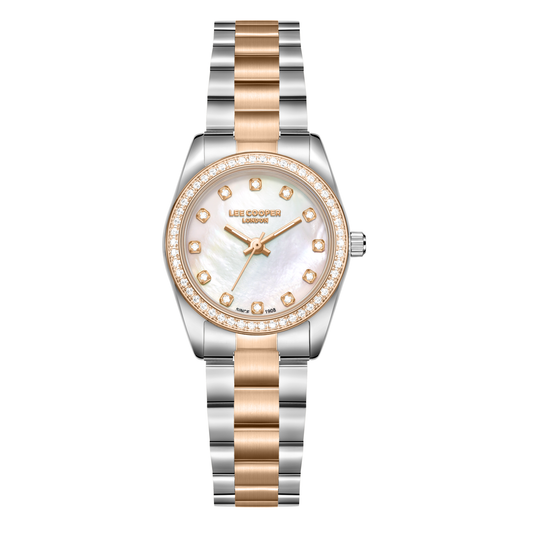 Lee Cooper Women's Super Metal Silver/rose Gold Watch LC08155.520
