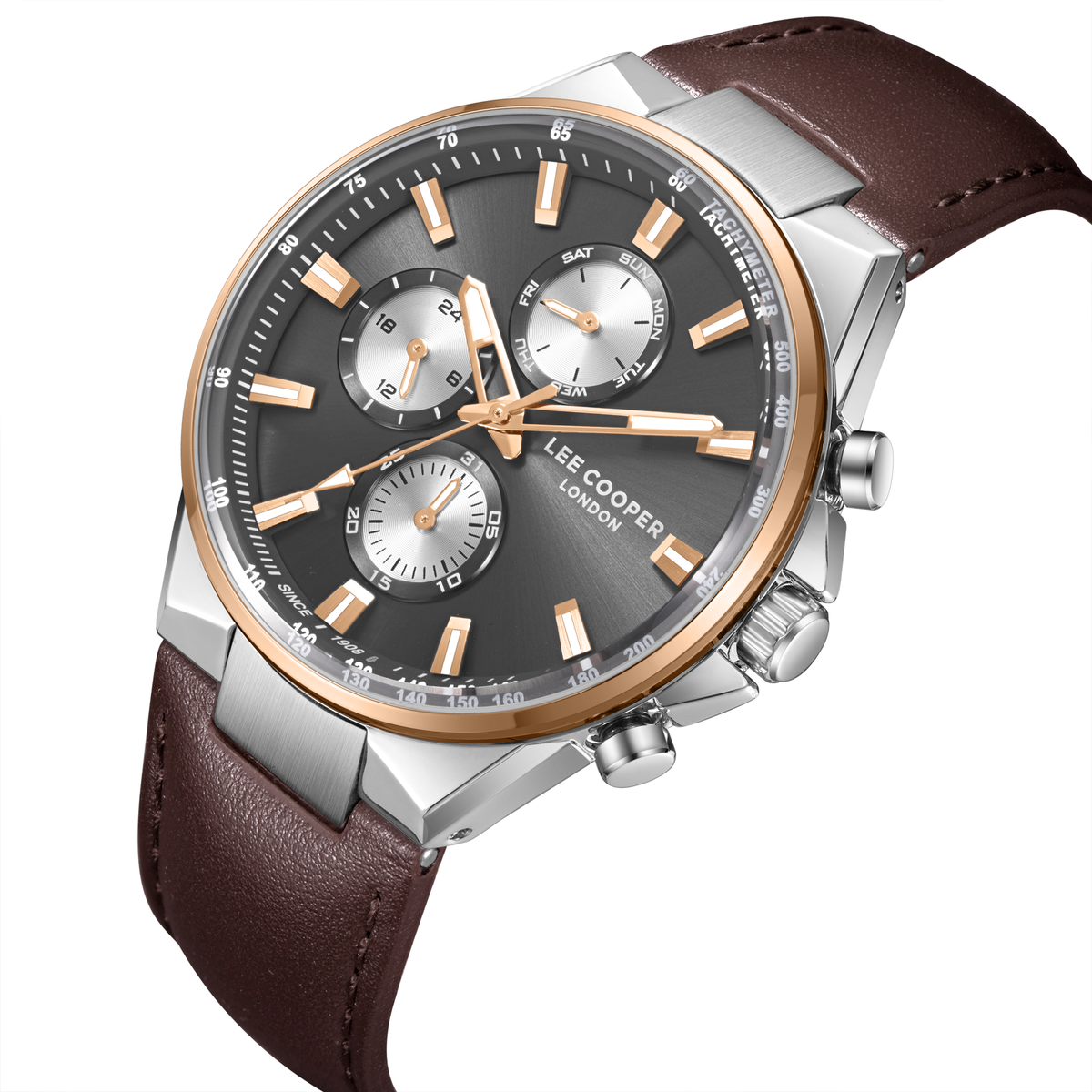 Lee Cooper Men's Super Metal Dark Brown Watch LC08223.562