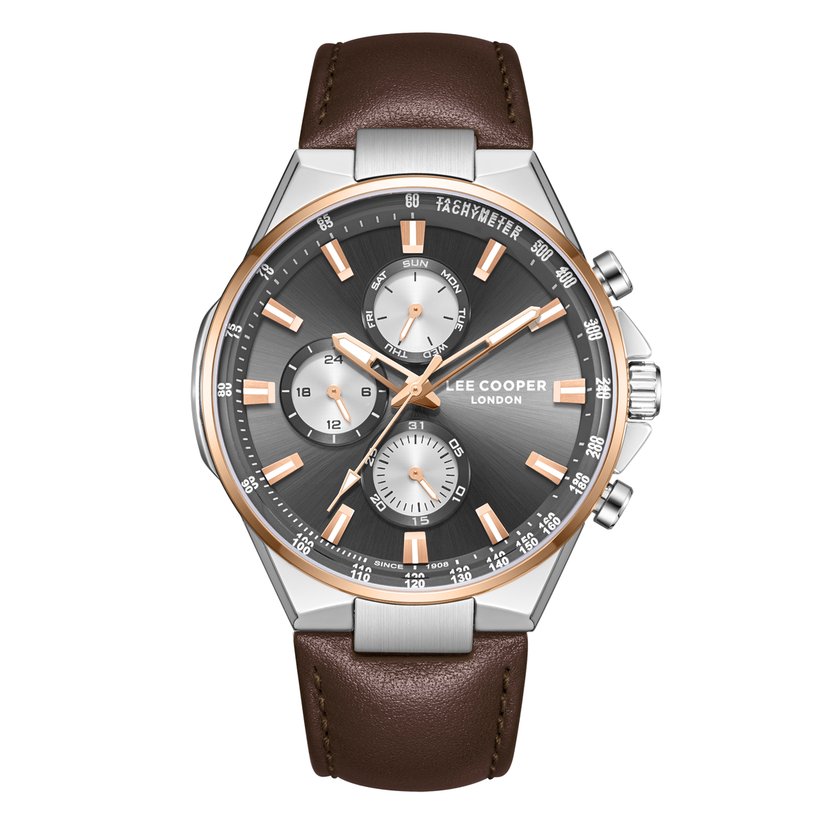 Lee Cooper Men's Super Metal Dark Brown Watch LC08223.562