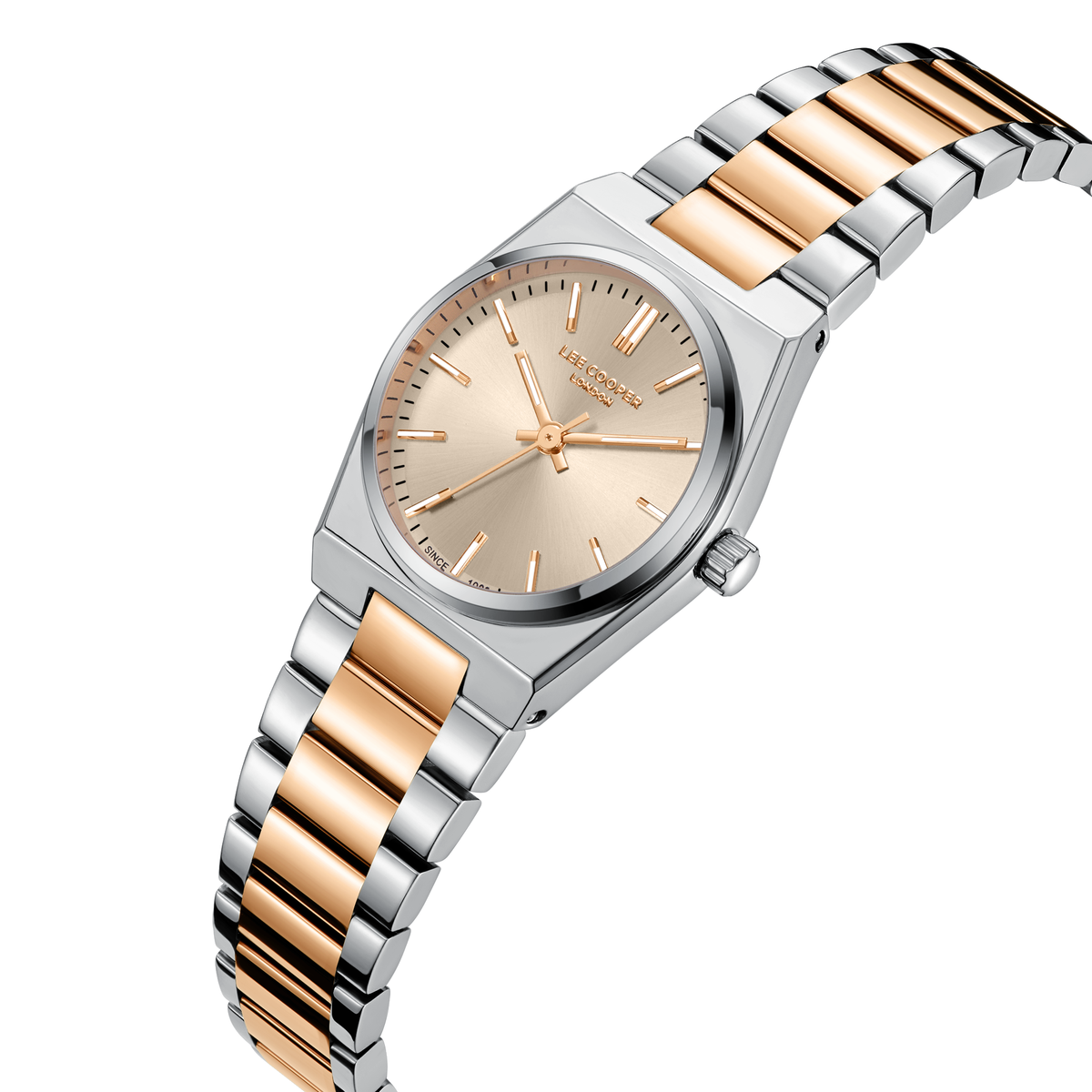 Lee Cooper Women's Super Metal Silver/rose Gold Watch LC08362.510