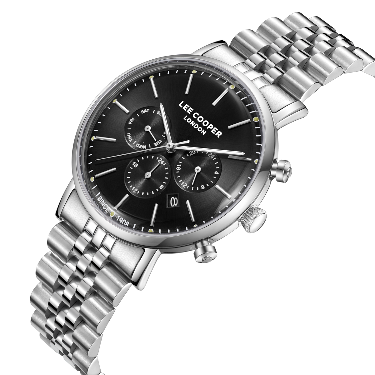 Lee Cooper Men's Super Metal Silver Watch LC08372.350