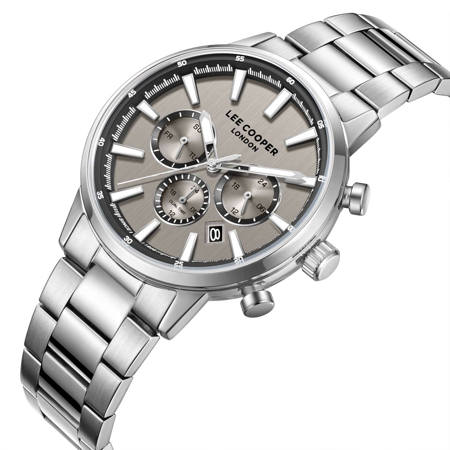 Lee Cooper Men's Super Metal Silver Watch LC08382.360
