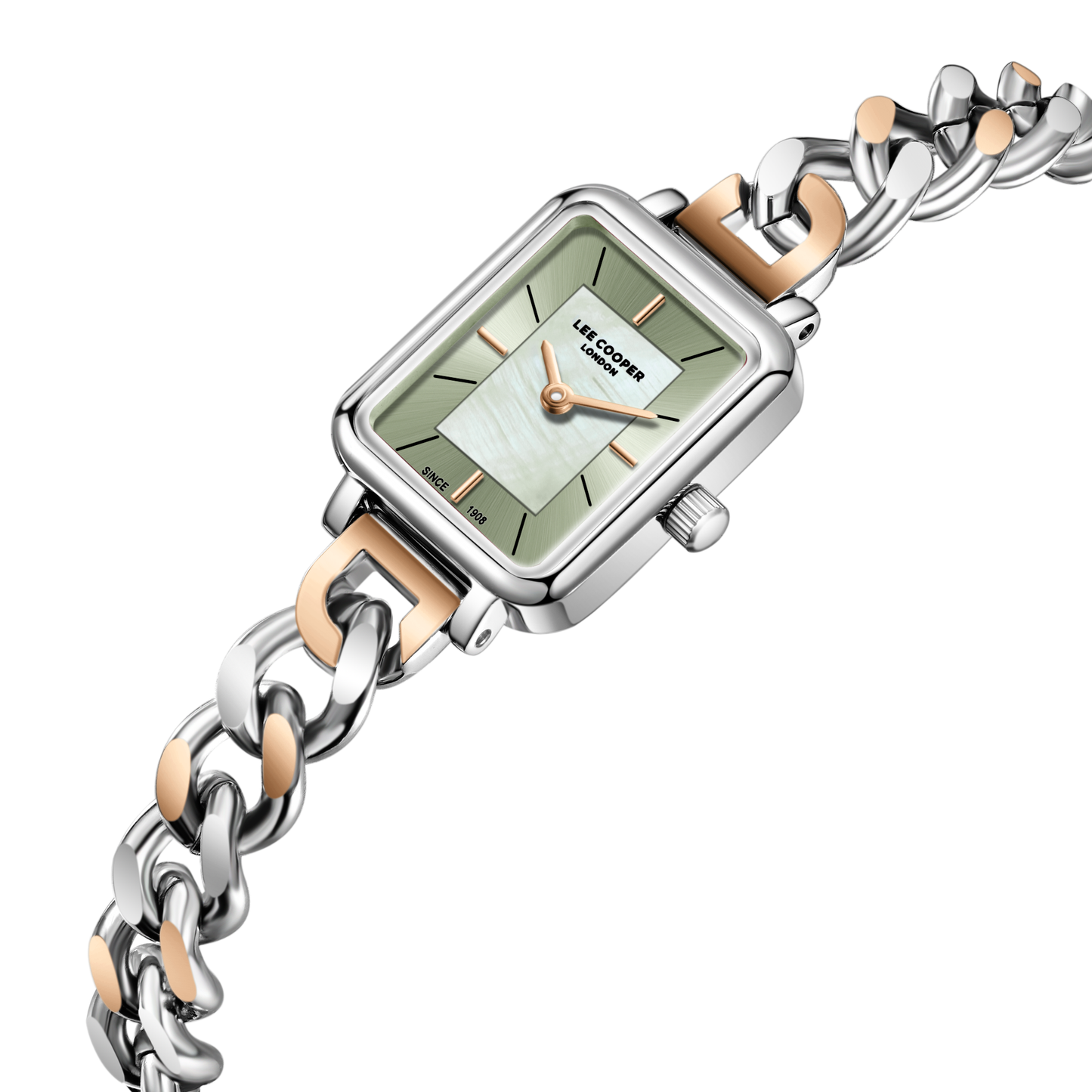 Lee Cooper Women's Super Metal Silver/rose Gold Watch LC08384.500