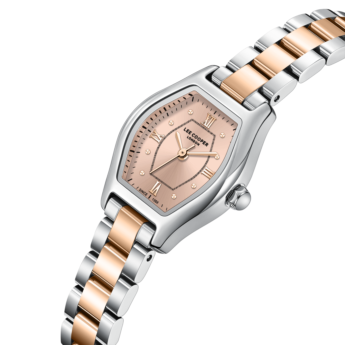 Lee Cooper Women's Super Metal Silver/rose Gold Watch LC08391.510