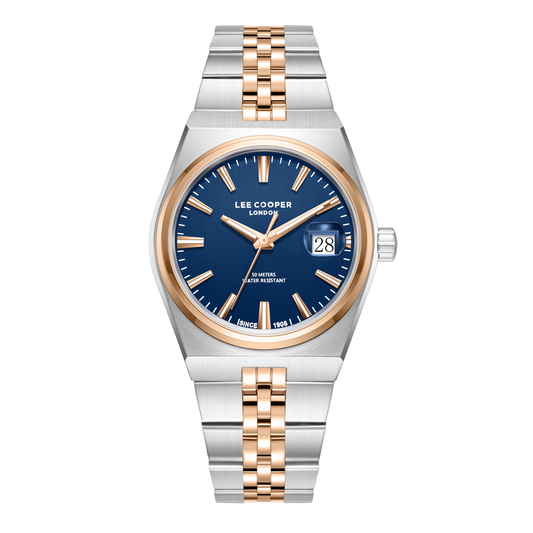 Lee Cooper Men's Super Metal Silver/rose Gold Watch LC08397.290