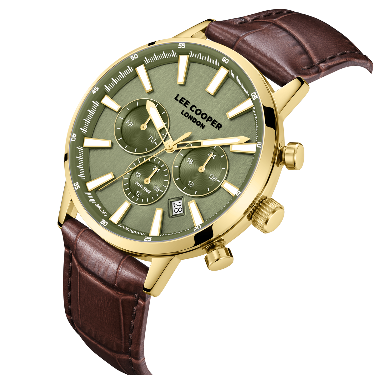 Lee Cooper Men's Super Metal Dark Brown Watch LC08401.172