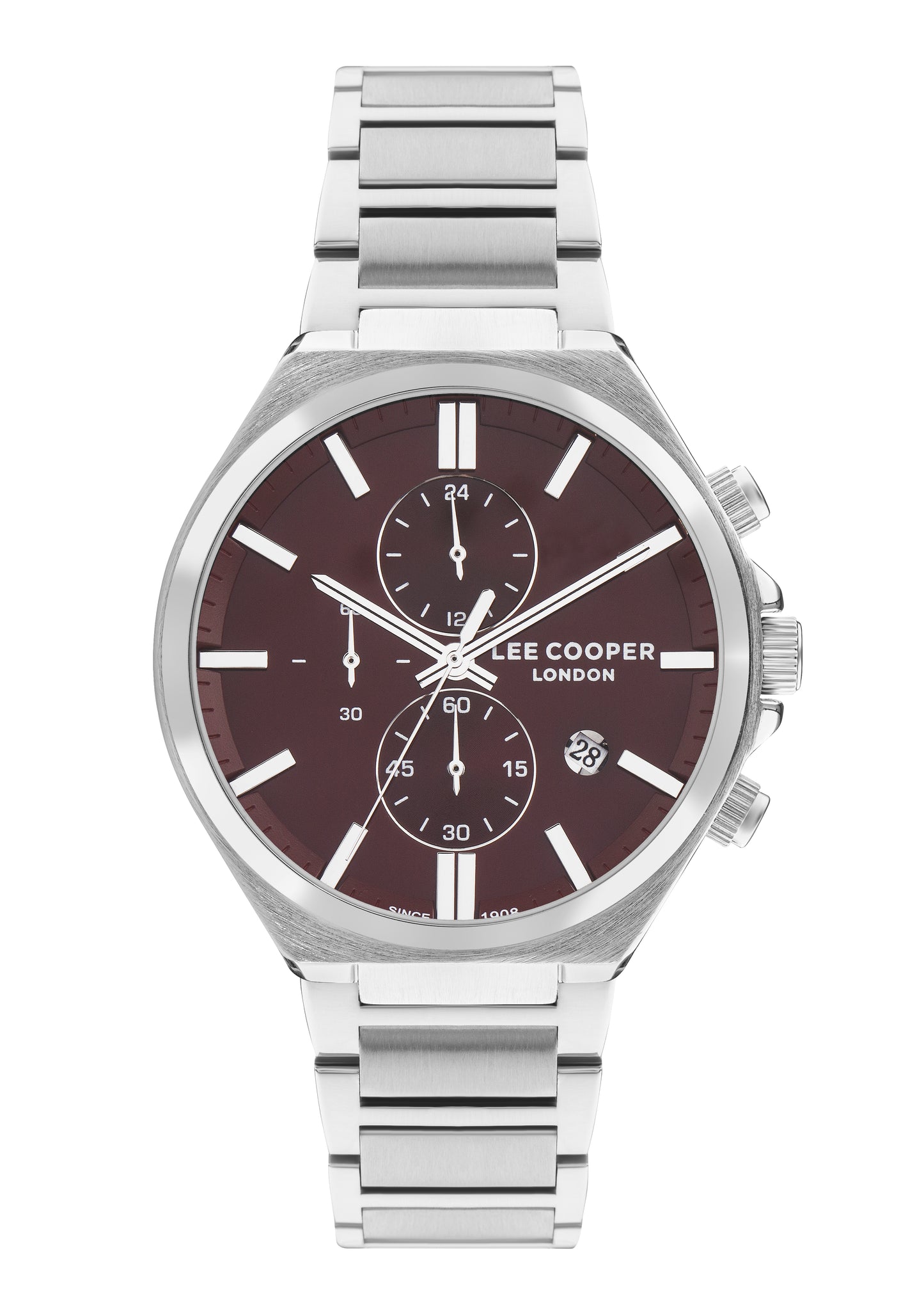 Lee Cooper - LC07835.380 - Men's Super Metal Silver Multifunction Watch