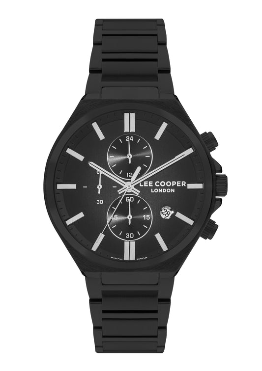 Lee Cooper - LC07835.650 - Men's Super Metal Black Multifunction Watch