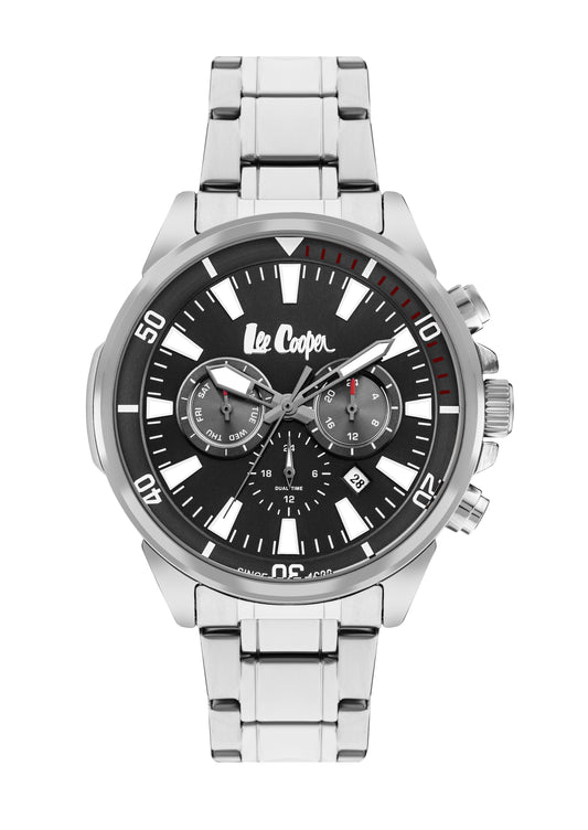 Lee Cooper - LC07846.350 - Men's Super Metal Silver Multifunction Watch