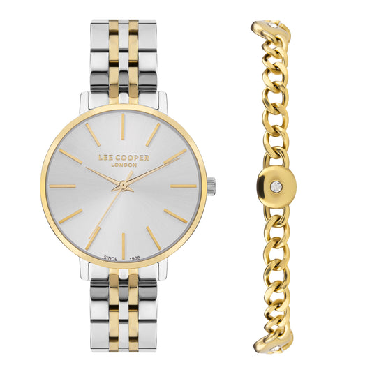 Lee Cooper - LC07857.230 - Women's Super Metal Silver/Gold Watch