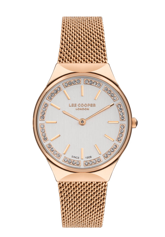 Lee Cooper - LC07862.430 - Women's Super Metal Rose Gold Mesh Watch